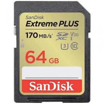 Tarjeta SDXC - SanDisk Extreme PLUS 64GB UHS-I Class