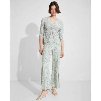 NAËLLE - Pantalón Estampado Floral Acampanado Mujer