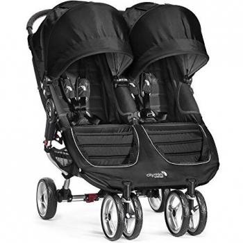 Baby Jogger City Mini Gemelar - Silla de paseo, color negro / gris