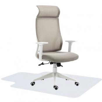 Vinsetto Conjunto de Oficina con 1 Silla de Oficina Reclinable y Altura Ajustable (64x61x120,9-128,9 cm) con Ruedas y 1 Alfombra Protectora de Suelo