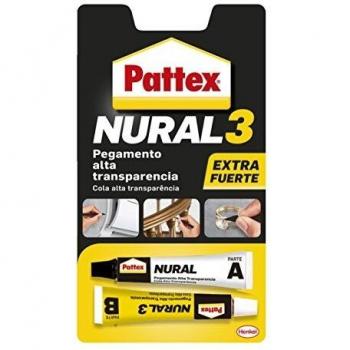 Pattex Nural 3, pegamento multiusos extra fuerte y resistente, transparente,22ml