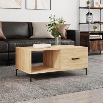Mesa de centro de roble Sonoma 90x50x40 cm en contrachapado de madera