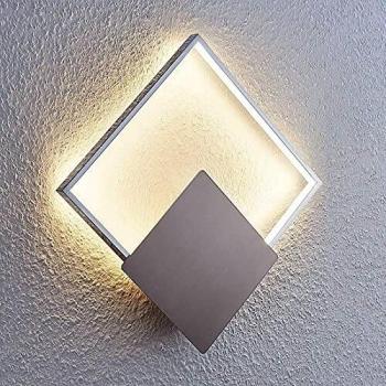 Lindby Lámpara de pared LED Anays, angolare, 32 cm, moderna, transparente, hecha de plástico e.o., para salón y comedor