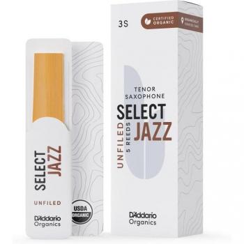 D'Addario Rico Organic Select Jazz 3S Tenor Saxophone Reed (US Cut)