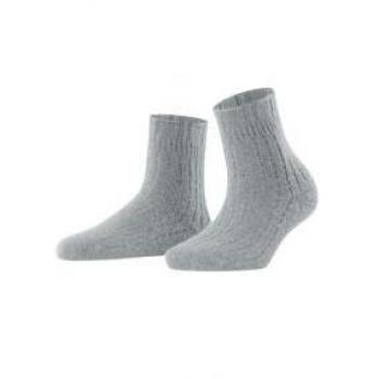 Falke Women's Ribbed Wool Bed Socks - Grey - Size: Small (5.5-8)