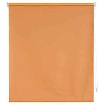 Estor Enrollable Blackout EasyFix Zeus Naranja 62x180 cm - Instalación Sin Herramientas, Opaco Liso