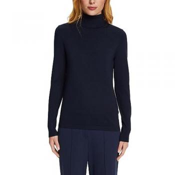 ESPRIT Women's Turtleneck Sweatshirt, Navy, XS