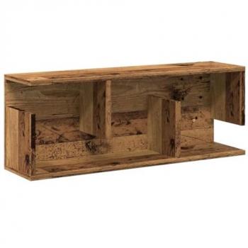 Mueble de pared madera ingeniería envejecida 80x20x30 cm color marrón
