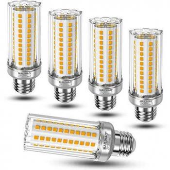 E27 LED maíz bombilla, 16W Blanco Cálido 3000K, 1900LM, 120W 150W Incandescente Bombilla Equivalentes, ángulo 360, Edison tornillo bombillas, No regulable, 5 unidades