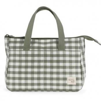 Neceser Caetana Stone de Walking Mum, estampado a cuadros en dos colores