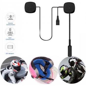 Casco de Motocicleta con Auriculares Inalámbricos Bluetooth y Altavoz para Música MP3/MP4