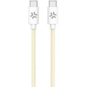 Cable USB C a USB C de 1.5m amarillo y blanco