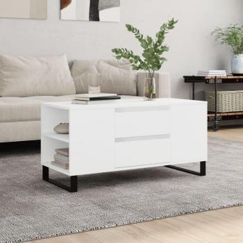 Mesa de centro blanca en madera multicapa 102x44,5x50 cm
