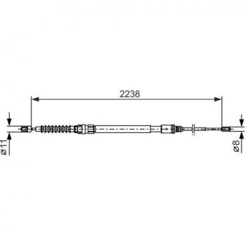 Cable de freno de estacionamiento BOSCH 1 987 482 373 Izquierda