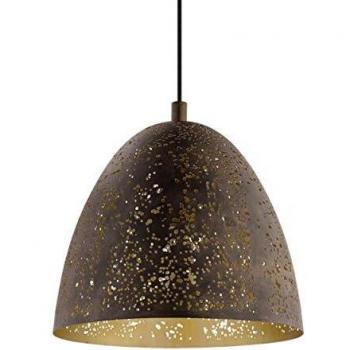 Lámpara Colgante Vintage Marrón Eglo Safi 1 Bombilla E27 27,5cm