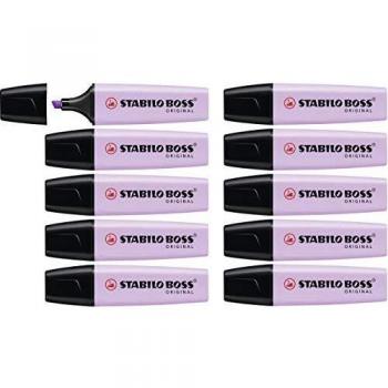 Marcador STABILO BOSS ORIGINAL pastel - Caja con 10 unidades - Color brisa violeta
