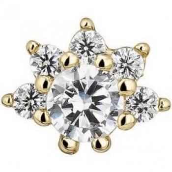 Piercing Earcandy Magec de Plata 925 con baño de oro 18k