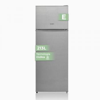 Frigorífico Combi SVAN SF145501EX Inox 145 cm, 55 cm, Capacidad 213 Litros, Bajo Nivel Sonoro, Eficiencia Energética Clase E