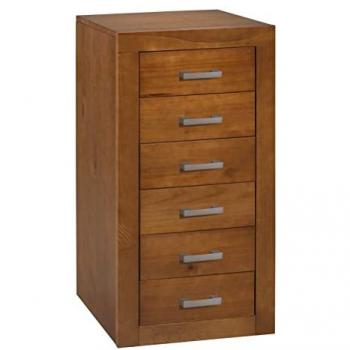 Sinfonier Recto de Madera de Pino Kynus con 6 Cajones en Color Cerezo - Medidas 105 x 55 x 40 cm