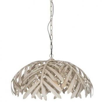 Lámpara de Techo Blanca de Metal con Diseño de Hojas 220-240 V Ø 75 x 40 cm