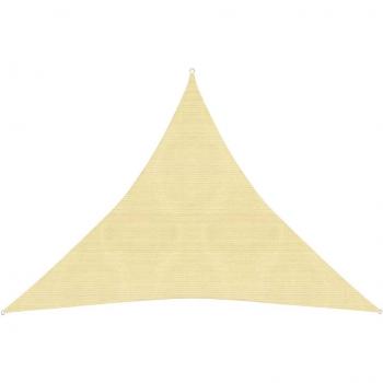 Vela sombrilla beige HDPE 160g/m² 4x4x4 m