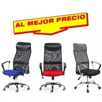 SILLÓN DE OFICINA SILLA DE OFICINA SILLA GIRATORIA , TAPIZADO EN MALLA Y CABEZAL EN SEMILPIEL- OFERTAS HOGAR Y OFICINA -ÚLTIMAS UNIDADES -