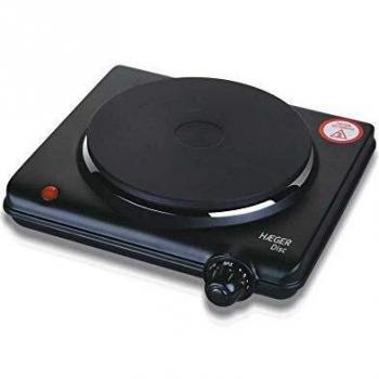 HAEGER DISC - Placa Eléctrica con 1500W de potencia,165mm de diámetro, sistema de seguridad con fusible termal, temperatura de la calefacción ajustable con 5 niveles, fácil de funcionar y limpiar