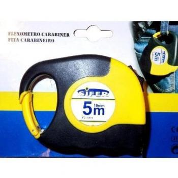 Sifer flexometro carabiner caucho 5m 19mm