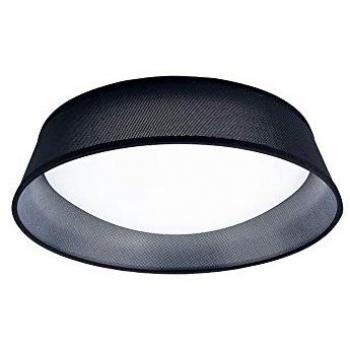 Plafón LED Nordica 21W 45CM negro 3000K, 2100lm, acrílico blanco con pantalla negra