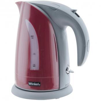 Winkel Wëasy SW8 Hervidor Eléctrico Pequeño, 2200 W, Capacidad de 1.8 litros, Nivel de Agua Visible, Apagado Automático, Indicador Luminoso, Base Giratoria 360°, Libre de BPA, Plástico, Rojo