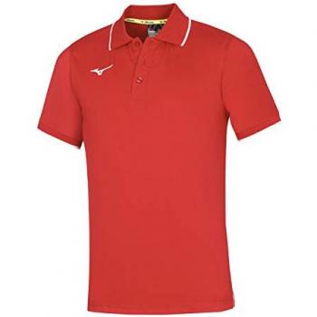 Mizuno Children's Short Sleeve Polo Shirt Red 14 Years Unisex