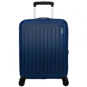 Maleta de cabina rígida American Tourister Rejoy 55, azul marino, capacidad de 35 litros, con sistema TSA