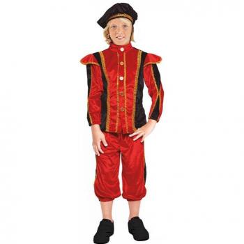 Disfraz de Trovador Medieval Rojo para niño