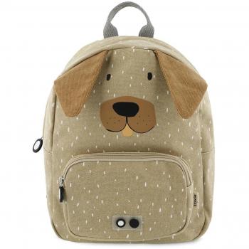 Mochila Infantil Perro Trixie con Diseño de Mister Dog - Ideal para Niñas - Tamaño Grande 23x31x10cm - 100% Algodón - Lavable a Máquina