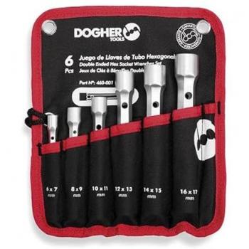 Bolsa de Nylon Dogher 460-001 con 6 Llaves de Tubo Hexagonal