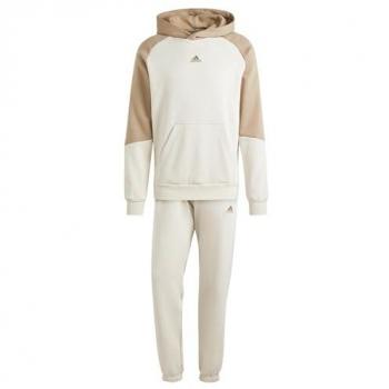 Chándal adidas Sportswear 300g fleece colorblock hombre beige, talla M, tejido jersey de algodón