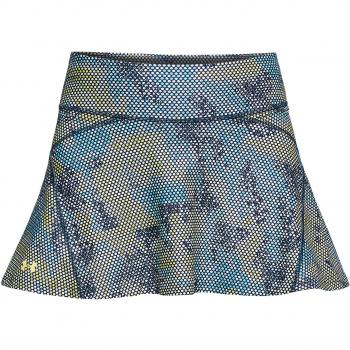 Under Armour Center Court Skort Printed – White/Yellow Soul/Academy, mujer, extra-small
