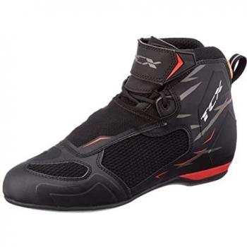 TCX R04d Air, Motorcycle Boot Hombre, Negro Y Rojo, 36 EU