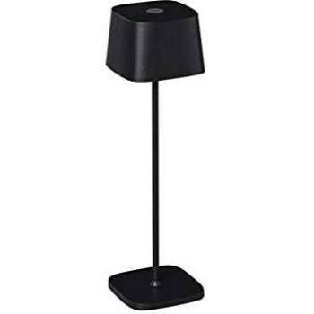 Lámpara de mesa LED recargable USB Capri para exterior, IP54, 2700K/3000K, 10-180 lúmenes, color negro