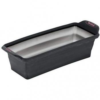 Tefal Crispybake J4170414 Molde Pastel 24 cm, Forma Rectangular Desmontable y con Gran Fondo, Revestimiento Antiadherente, fácil desmonte, de Acero al Carbono, con Grosor 3/10, Steel, Cranberry