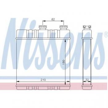 Intercambiador de calor NISSENS 72660 para calefacción interior