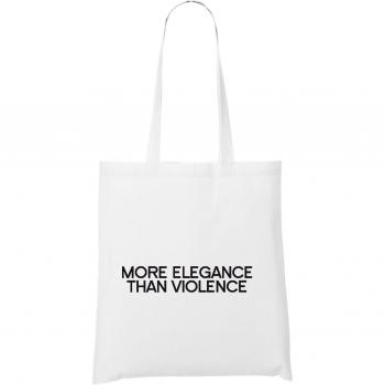 More Elegance Than Violence Bolsa Blanco