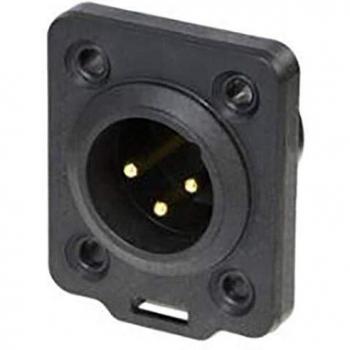 Conector XLR Neutrik NC3MDX-TOP 3 pines macho montaje en panel