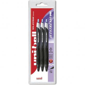 Pack 3 Roller Uni Jetstream Sport SXN-150 Uni-Ball Azul
