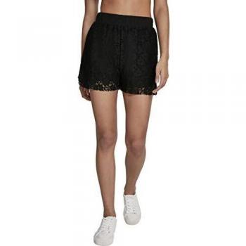 Urban Classics Women's Lace Shorts - Black, XS to XL
