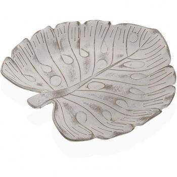 Centro de Mesa Versa Blanco Hoja 17 x 3 x 28 cm