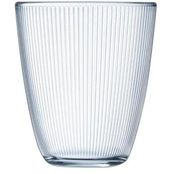 Vaso Alto Luminarc Stripy Transparente de Vidrio 310 ml, Apto para Frigorífico, No Apto para Microondas, Reciclable