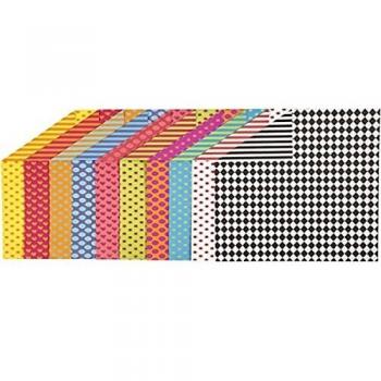 Papel Cartón A4 250 g/m² Doble Cara con Motivos, 20 Hojas Colores Asortidos