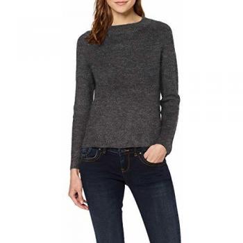 PIECES Pcellen LS O-Neck Knit Noos suéter, Gris
