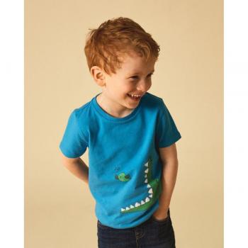 Camiseta de Manga Corta Name It Regular Fit para Niños en Color Azul
